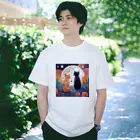 にゃんこワールドのにゃんこのお月見 Regular Fit T-Shirt