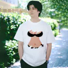 りおたのおっぱいTシャツ(BLACK) Regular Fit T-Shirt