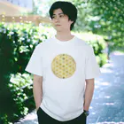 神聖幾何学屋のゴールド+チャクラ Regular Fit T-Shirt