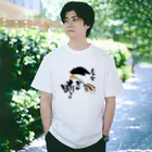 まつり猫ショップの黒猫様シリーズ②(生地淡色) Regular Fit T-Shirt
