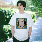 NORIMA'S SHOP のドレスを着た白い子猫のアンティーク風肖像画 Regular Fit T-Shirt