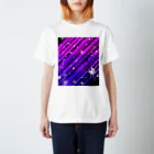 Ｍ✧Ｌｏｖｅｌｏ（エム・ラヴロ）の花（パープル・ナナメ②） Regular Fit T-Shirt