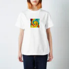 Equinoxのレトロカラーのうずまき Regular Fit T-Shirt