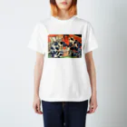 浮世絵 歌川国芳 ネコ・猫・ねこの歌川国芳・猫のけいこ Regular Fit T-Shirt