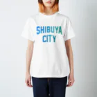 JIMOTOE Wear Local Japanの渋谷区 SHIBUYA WARD ロゴブルー Regular Fit T-Shirt