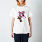NerdCatHoodiesのNerdCatHoodies SK8 girl 5 Regular Fit T-Shirt