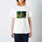 ももと天空の月のもも☆お花のセンター Regular Fit T-Shirt