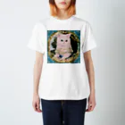 NORIMA'S SHOP のドレスを着た白い子猫のアンティーク風肖像画 Regular Fit T-Shirt