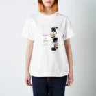Rosa Mysticaのダリア＆ローズ nostalgic blue Regular Fit T-Shirt