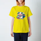 三線工房じなんの三線好きのシーサーくん Regular Fit T-Shirt