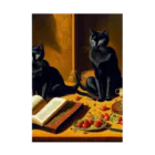 memit美術館の中世の黒猫 Stickable Poster