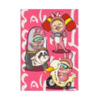 Siderunの館 B2の吸着ポスターだよ！さげみちゃん(背景赤) Stickable Poster