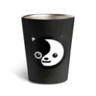 くねくね道のタオ猫みっちー タンブラー（フェイス）（文字ホワイト） Thermo Tumbler