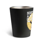 AckeeWolf Art ShopのRetro Scooter Cat - Wind in the Fur_BK Thermo Tumbler