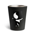 くねくね道のタオ猫みっちー タンブラー（バンザイ）（文字ホワイト） Thermo Tumbler