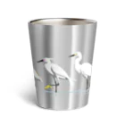 くいなの母の集団サギ(ドリンクウェア用) Thermo Tumbler