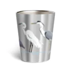 くいなの母の集団サギ(ドリンクウェア用) Thermo Tumbler