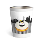 Lovecatfashionのモチ猫ちゃんホワイトチョコドーナツ Thermo Tumbler