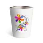 群青のクレヨンの3Flower Thermo Tumbler