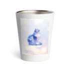 RUKO Animal Centerのふわふわ青いねこちゃん Thermo Tumbler
