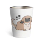 ペキニーズとかわんことか。の我が道を行くペキニーズ（フォーン） Thermo Tumbler