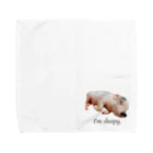 マイクロブタのまっはくんのI'm sleepy. Towel Handkerchief