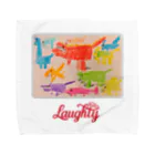 Laughty Design Shopの小さなアーティスト　恐竜大行進 Towel Handkerchief