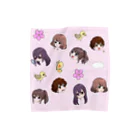 発達花子❀オフィシャルショップのミニキャラたち(ピンク) Towel Handkerchief
