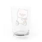 DECORのもっちり！敬語のぶたさん　自転車ver. Water Glass :back