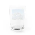 静かな山の頂への雲海の劔岳 Water Glass :back