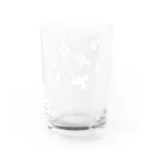 生き生き生活の品々の足のでっかい猫 Water Glass :back