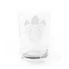 『Nothing Is Real』-- IN SUZURIの動物家紋。H.T.（桐とゾウ）黒 Water Glass :back