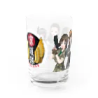 凛護隊　凛ちゃんショップの凛護隊ロゴ入り迷彩服全員集合グラス Water Glass :back