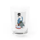keeeeeep smilingの猫と金魚 Water Glass :front