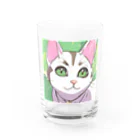 flower-iの可愛い猫グッズ Water Glass :front