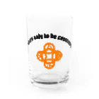 『Nothing Is Real』-- IN SUZURIの吾唯足知h.t.ショルダーアーチ橙・黒英語 Water Glass :front