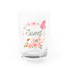 Japan  KAWAIIのフローラルリース Water Glass :front