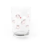 しらたまちゃんSHOPu〜🐽のいっぱいしらたまちゃん Water Glass :front