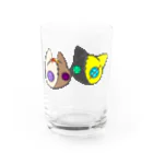 かがり思考作成場の【つむぎはぎシリーズ】トラとウマ Water Glass :front