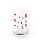 IZANAMI by Akane Yabushitaの🌍 世界のまち 🇬🇧 イギリス・ロンドン (レッド) Water Glass :front