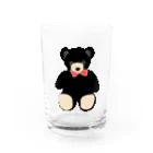 花柄ランタンのくまシンプル Water Glass :front