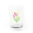 mayunoboooの水彩チューリップ Water Glass :front