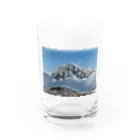 静かな山の頂への雲海の劔岳 Water Glass :front