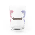 さかたようこ / サメ画家のサメさんたちの #ソーシャルディスタンス | ほわほわcolor Water Glass :front
