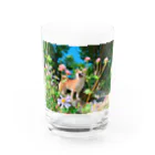 ももと天空の月のもも☆お花のセンター Water Glass :front