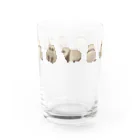ぽんちょすの春夏秋冬たぬき Water Glass :front