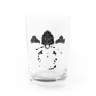 『Nothing Is Real』-- IN SUZURIの動物家紋。H.T.（桐とゾウ）黒 Water Glass :front