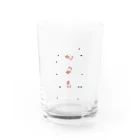 Achiとハトとみんなの店の浮き沈みするぶんぐちゃん Water Glass :front