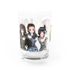 凛護隊　凛ちゃんショップの凛護隊ロゴ入り迷彩服全員集合グラス Water Glass :front