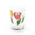 P:ggy（ぴぎー）のおみせのトン野さんとチューリップ Water Glass :front